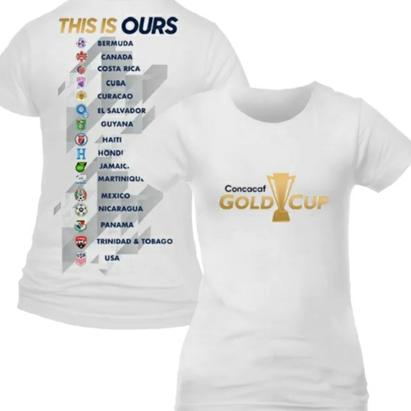 Women's Fanatics Branded White 2019 CONCACAF Gold Cup Event T-Shirt - Picture 2 of 3